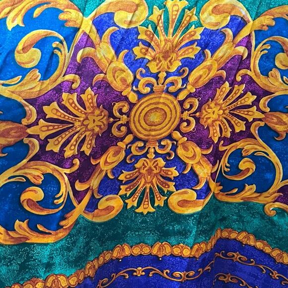 WINLAR Women Maci Dress Tunic Multicolor Satin Paisley Beach OS Boho Summer New - Picture 7 of 8